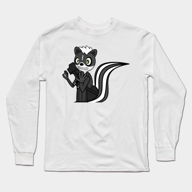 Melville the Skunk, Scared Long Sleeve T-Shirt by MOULE